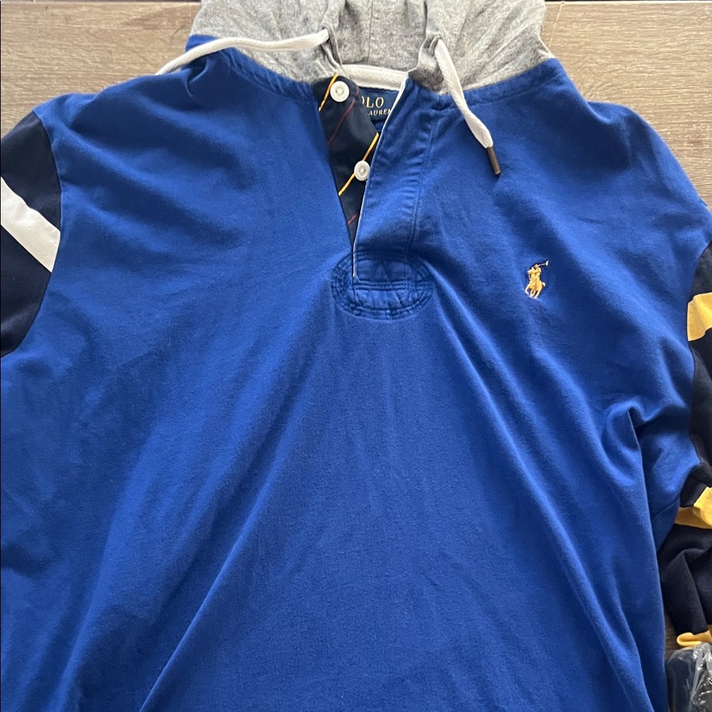 Polo by Ralph Lauren Kids Blue and Gray Hoodie